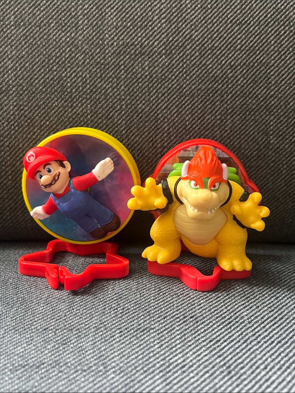 2/$10 McDonald's Bowser and Mario Figures with Clip Bottoms